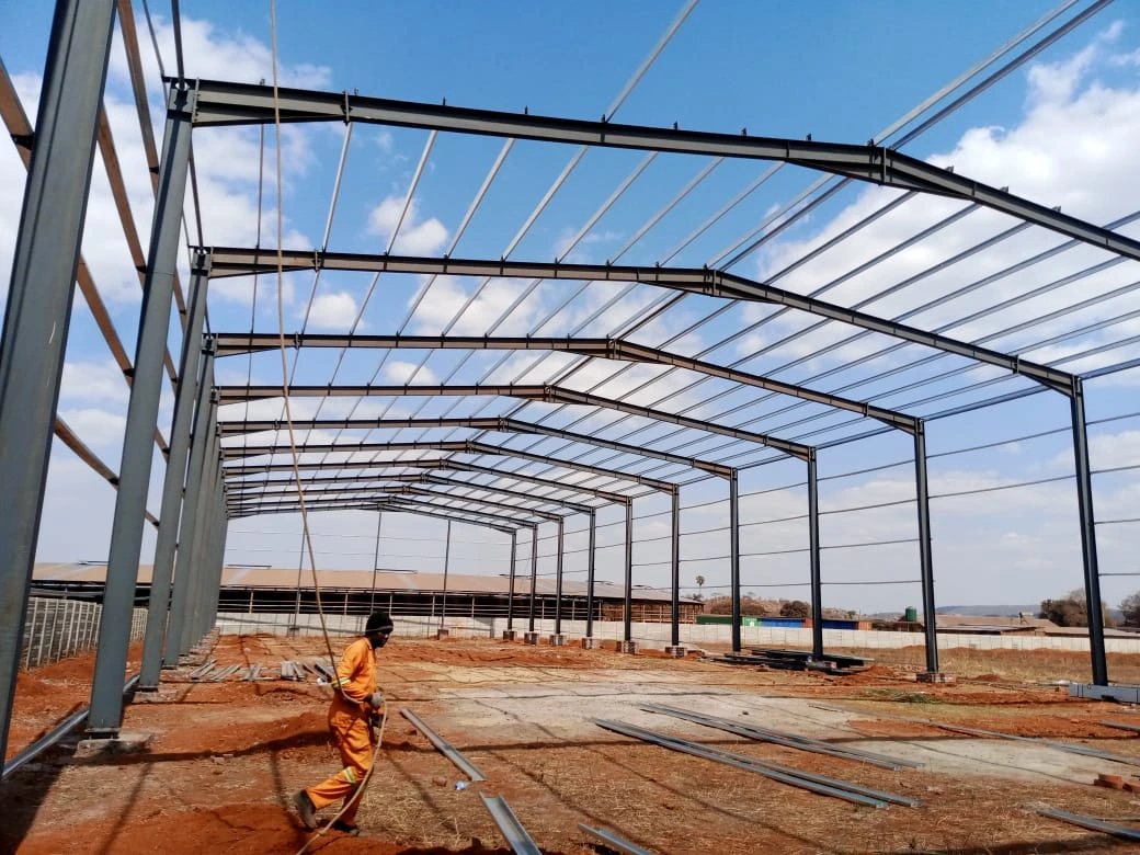 Exposed steel framework – prefabricated container structure